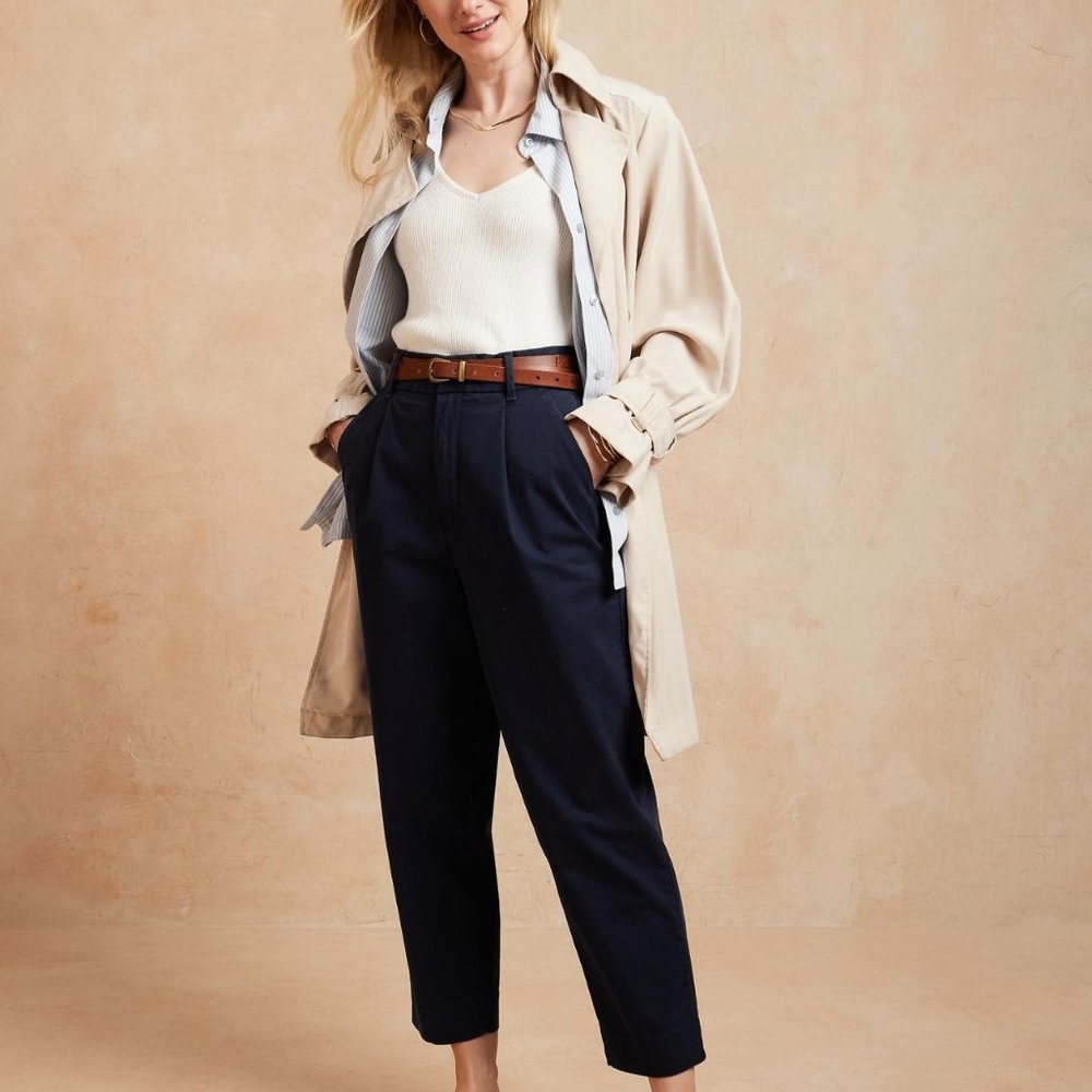 High Waist Cropped Chino 2